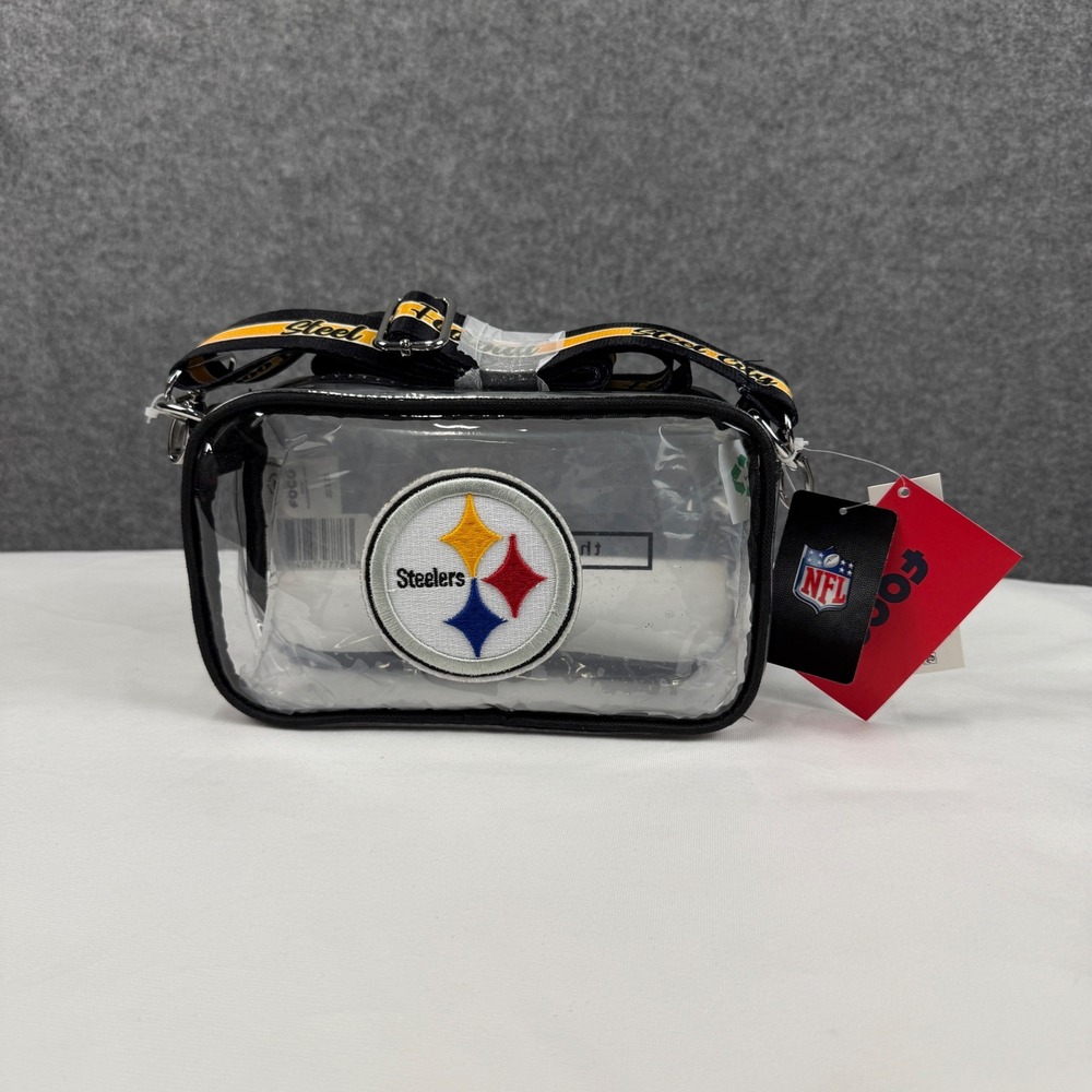 FOCO Pittsburgh Steelers Clear Crossbody Bag NFL Stadium Approved Steel City